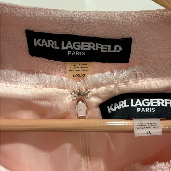 Karl Lagerfeld Classic Pink Dress and Jacket Tweed Ensemble - Picture 5 of 6